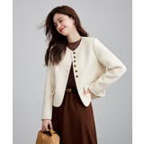 ウール襟なしショートジャケット【AW】 | aimoha  | 詳細画像9 