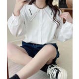 刺繍入りビッグカラーシャツ | aimoha | 詳細画像13