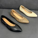 【Decade classic】シンプルポインテッドトゥレザーフラットシューズ | aimoha  | 詳細画像1 