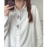 刺繍入り襟デザインシャツ | aimoha | 詳細画像35