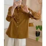 オレンジ | ポケット付きオーバーカラーシャツ | aimoha 