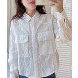 フラップポケット花柄シャツブラウス | aimoha | 詳細画像1