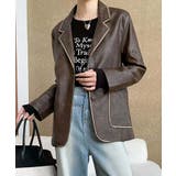 パイピングPUレザージャケット | aimoha  | 詳細画像8 