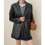 パイピングPUレザージャケット | aimoha  | 詳細画像9 