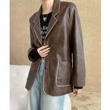 パイピングPUレザージャケット | aimoha  | 詳細画像18 