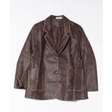 パイピングPUレザージャケット | aimoha  | 詳細画像2 