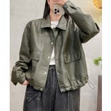 クラシックカラーデザインPUレザージャケット | aimoha  | 詳細画像5 