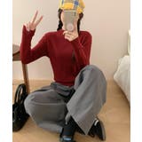 レッド | ベーシックカラーニットセーター【AW】 | aimoha 