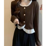 フリル付きボタンカーディガン | aimoha  | 詳細画像9 