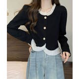 フリル付きボタンカーディガン | aimoha  | 詳細画像6 