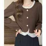 フリル付きボタンカーディガン | aimoha  | 詳細画像7 