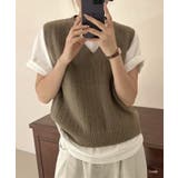 シンプルニットベスト | aimoha | 詳細画像2