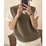 シンプルニットベスト | aimoha | 詳細画像3