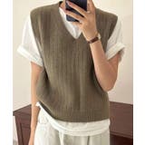 シンプルニットベスト | aimoha | 詳細画像4