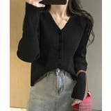 ブラック | 大人愛されフェミニンカーディガン | aimoha 