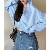 在庫限り シンプルショートパーカー 韓国ファッション | aimoha  | 詳細画像3 