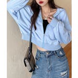 在庫限り シンプルショートパーカー 韓国ファッション | aimoha  | 詳細画像7 