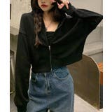 在庫限り シンプルショートパーカー 韓国ファッション | aimoha  | 詳細画像8 