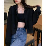 在庫限り シンプルショートパーカー 韓国ファッション | aimoha  | 詳細画像13 