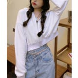 ホワイト | 在庫限り シンプルショートパーカー 韓国ファッション | aimoha 