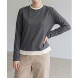 バイカラークルーネックニットプルオーバー | aimoha  | 詳細画像11 