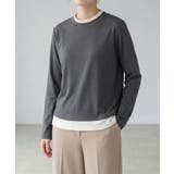 バイカラークルーネックニットプルオーバー | aimoha  | 詳細画像10 