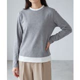 バイカラークルーネックニットプルオーバー | aimoha  | 詳細画像4 