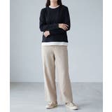 バイカラークルーネックニットプルオーバー | aimoha  | 詳細画像9 