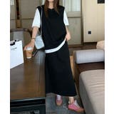 配色レイヤード風 トップス×スカート | aimoha  | 詳細画像1 