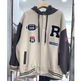 フード付きワッペンスタジャン | aimoha | 詳細画像5