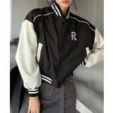 レタリング刺繍ブルゾン | aimoha | 詳細画像3