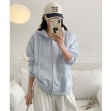 ブルー | ジップアップパーカー | aimoha 