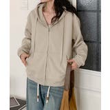 ベージュ | ジップアップパーカー | aimoha 