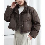 ブラウン | 【Aimoha】大きなスタンドネックのダウンジャケット | aimoha