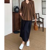 【BANICO】プリーツVネックブラウス | aimoha | 詳細画像9