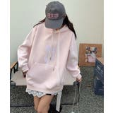 ピンク | リボンプリントパーカー | aimoha 