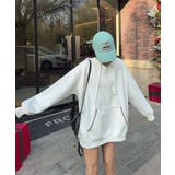 ホワイト | 配色ステッチパーカー | aimoha 