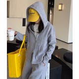 グレー | ニュアンスカラージップアップパーカー | aimoha