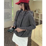 ブラック | ボーダー柄ジップアップ パーカー | aimoha 