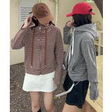 ボーダー柄ジップアップ パーカー | aimoha  | 詳細画像2 