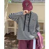 ボーダーボタンパーカー | aimoha  | 詳細画像5 