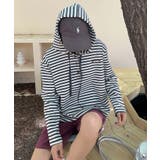 ボーダーボタンパーカー | aimoha  | 詳細画像11 