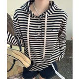 ボーダーボタンパーカー | aimoha  | 詳細画像13 