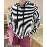 ボーダーボタンパーカー | aimoha  | 詳細画像14 