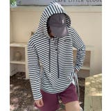 グレー | ボーダーボタンパーカー | aimoha 