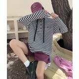 ブラック | ボーダーボタンパーカー | aimoha 