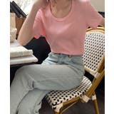 ピンク | ワッフルTシャツ 韓国ファッション ハイウエスト | aimoha 