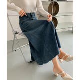 ハイウエスト デニム ロングスカート | aimoha | 詳細画像7