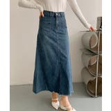 ハイウエスト デニム ロングスカート | aimoha | 詳細画像5