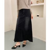 ハイウエスト デニム ロングスカート | aimoha | 詳細画像14